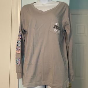 PINK long sleeve tee shirt